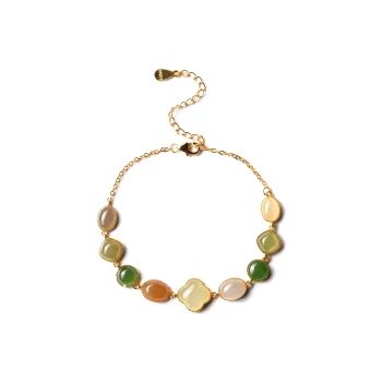 TANGCHAO Bracelets White Jade/Pale Greenish White Jade Unisex