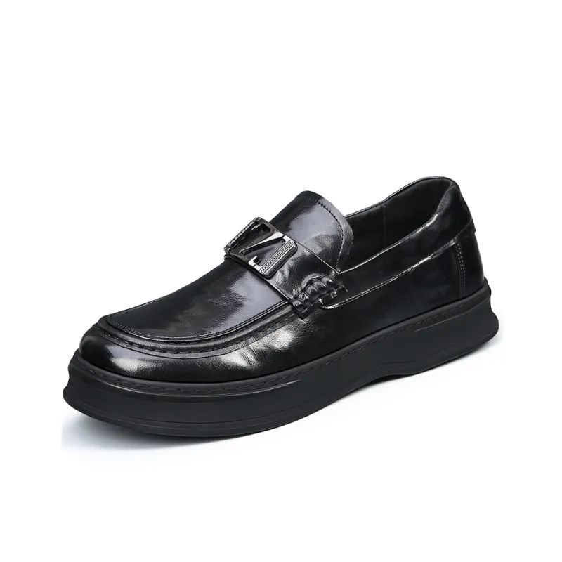 XIAOTOULANG Loafers Men's Black-0