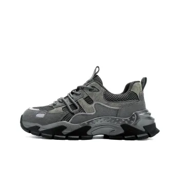 JEEP SPIRIT Black Myth Chunky Sneakers Men Low Top Ancient City Gray