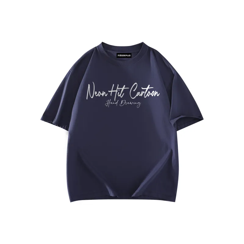 SOIE T Shirts Unisex Navy Blue-1