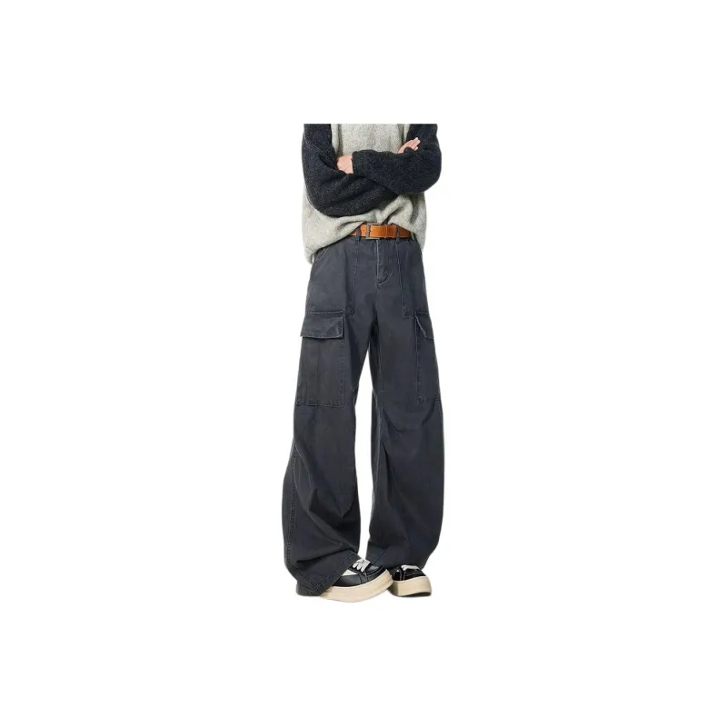 DABAISHA Cargo Pants Unisex Gray-0