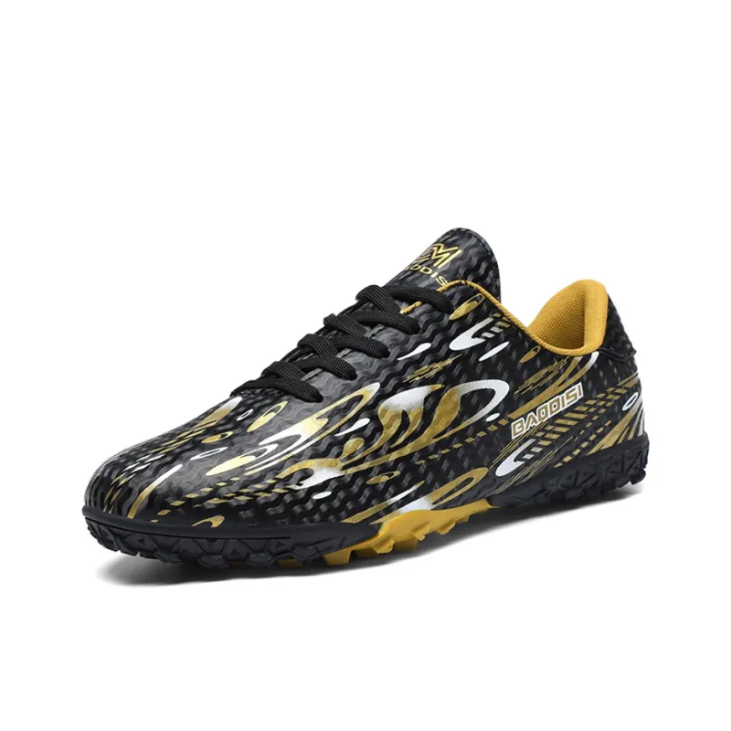 LONGDUIZHANG Soccer Shoes Unisex Low Top Orange Red/Black Gold/Black Sky Blue/White Gold-16