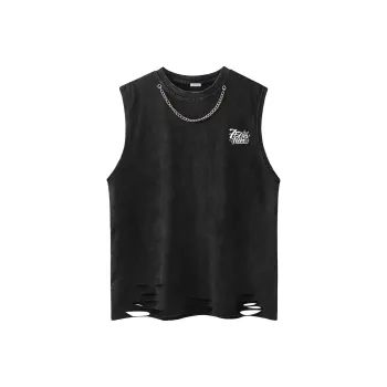 7 SEVFUN Tank Tops Unisex Washed Black
