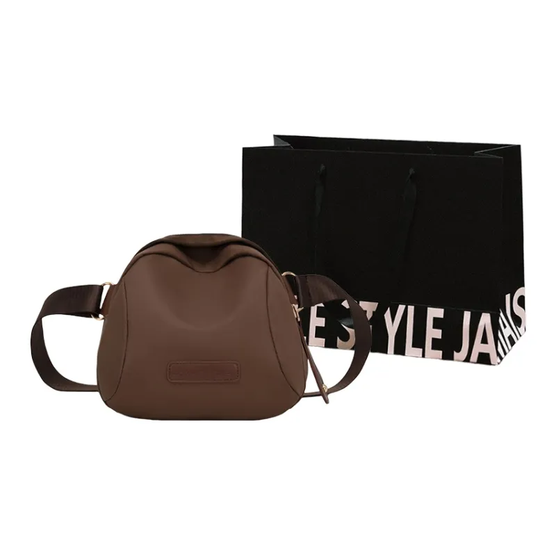 Cwatcun Nylon Crossbody Bag, Shoulder Bag Women's Ecru/Black/Dark Brown-7