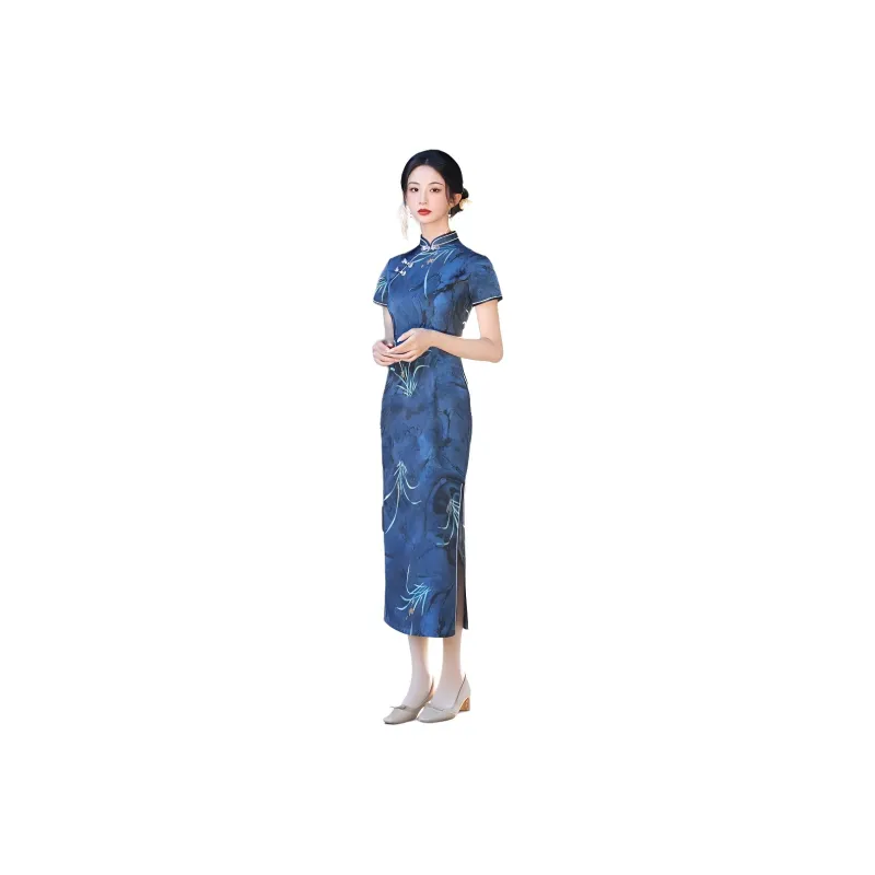 / Cheongsams Women's Dark Blue-0