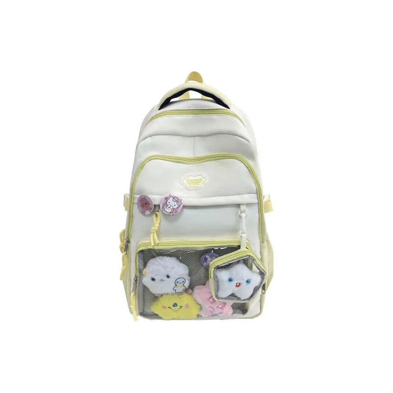 DALO Nylon Backpack Unisex Black/Burgundy/Violet/Yellow/Blue-9