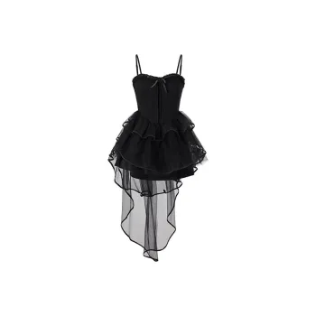 Udon House Slip Dresses Women's Black