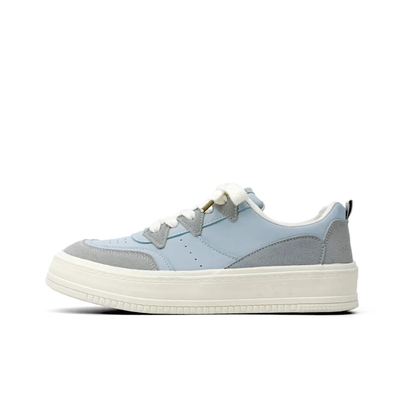 Mengsai Cushioning Coverage And Abrasion Resistant Low Top Skateboard Shoes Men's Haze Blue-0