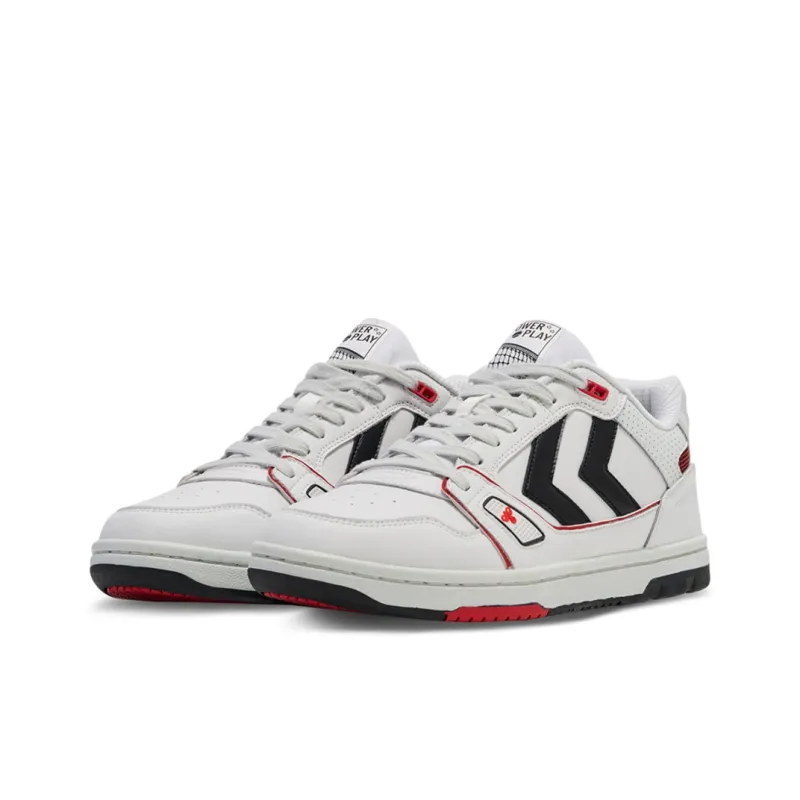Hummel Low Top Skateboard Shoes Men's White Black-1