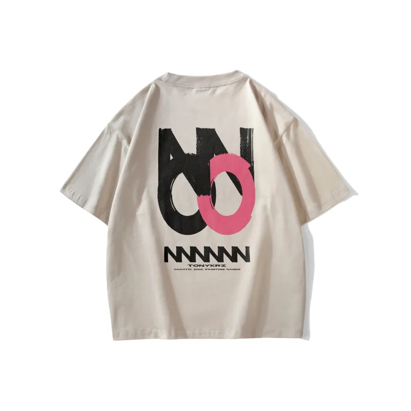 TONYKRZ T Shirts Unisex Light Beige Apricot-0