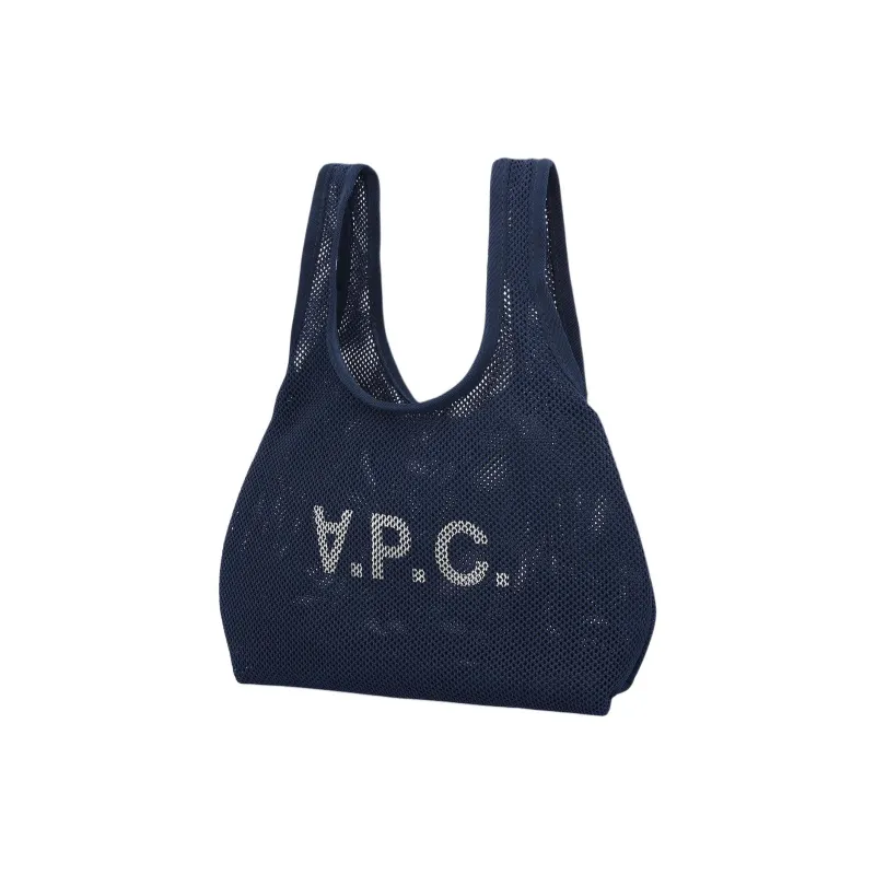 A.P.C Cut Out Design Tote Bag, Shopping Bag, Handbag Mini Unisex Night Blue-1