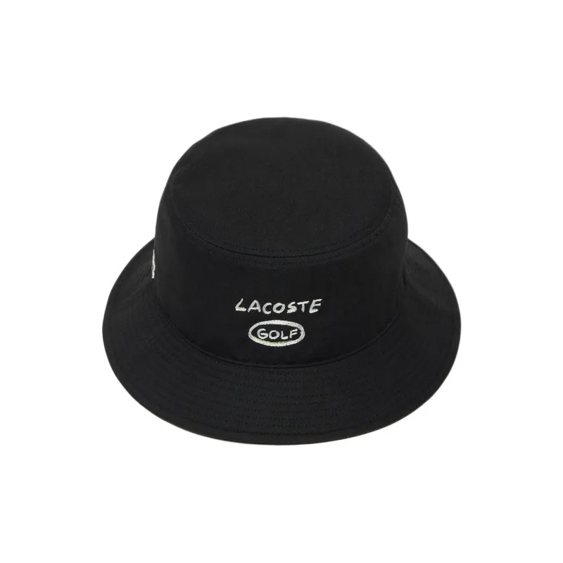 LACOSTE Polyester Bucket Hats Unisex Black-2