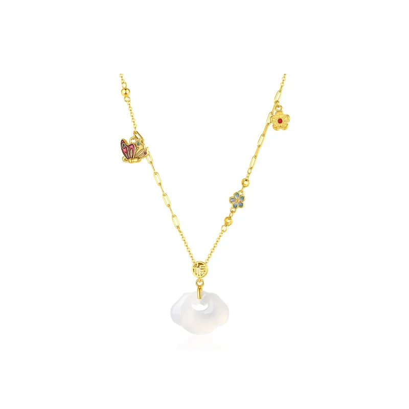 CHINA GOLD Chalcedony Necklaces Women's-0
