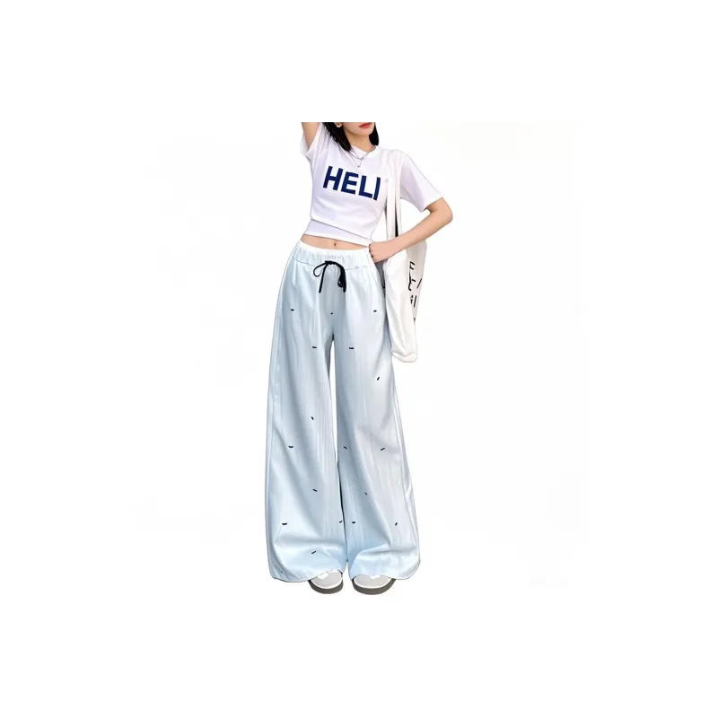 HELEH Casual Pants Women's Light Blue-0
