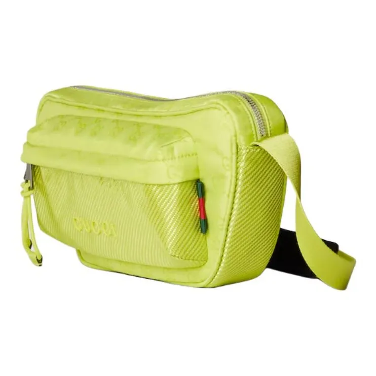GUCCI GG Nylon Fanny Pack Tubas Men's Emerald Green-1