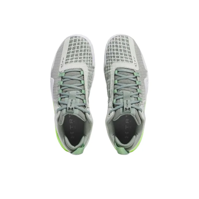 Under Armour TriBase Reign 6 Slip Resistant And Breathable Low Top Training Shoes Men's Green White-2