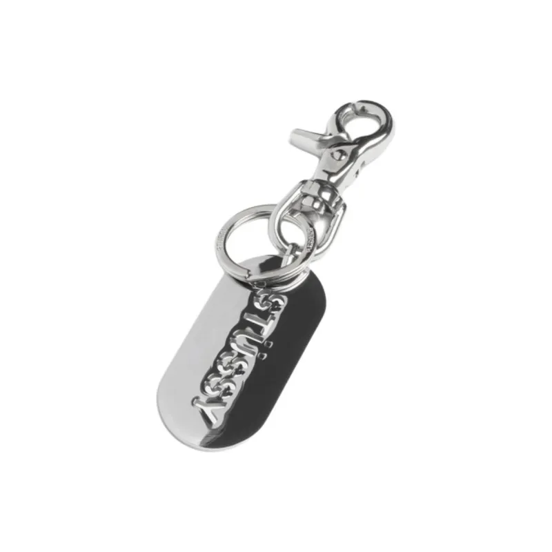 Stussy Metal Tag Keychain-1