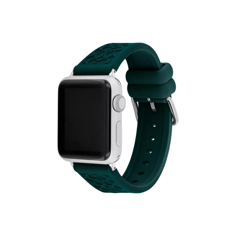 COACH Apple Compatibility Watch Band 38mm Silicone, Rubber Material-0
