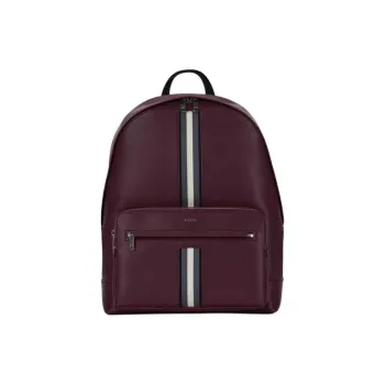 BALLY Cow Leather Backpack Tubas Men's Burgundy
