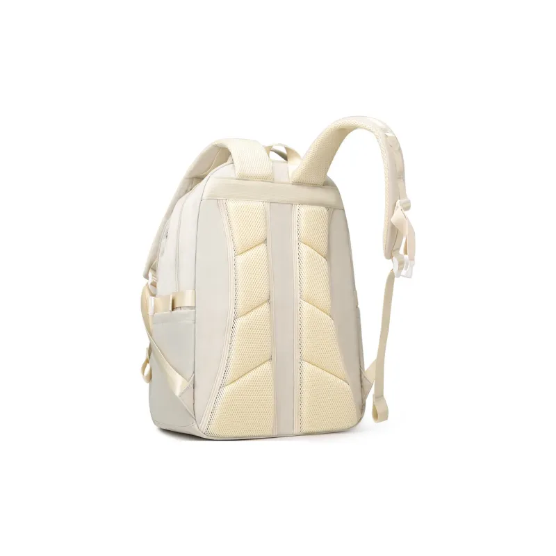 EDISON Polyester Students Backpack Medium Size Unisex Black/Light Gray/Light Blue/Ecru-9