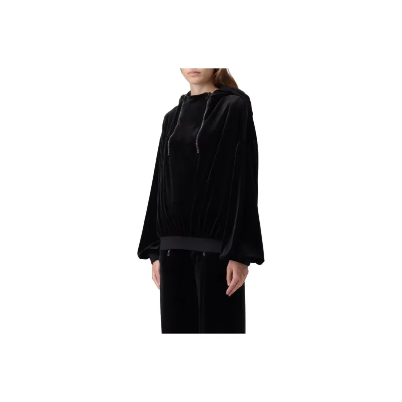 TOM FORD Zip Detailed Velvet Hoodie-5