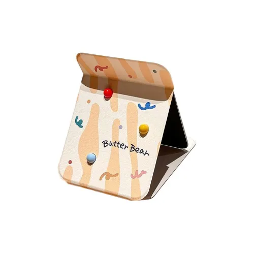 Gentle Welcome Cute Foldable Pocket Mirror, Compact For Travel And Daily Use Make Up Mirrors Desktop Portable