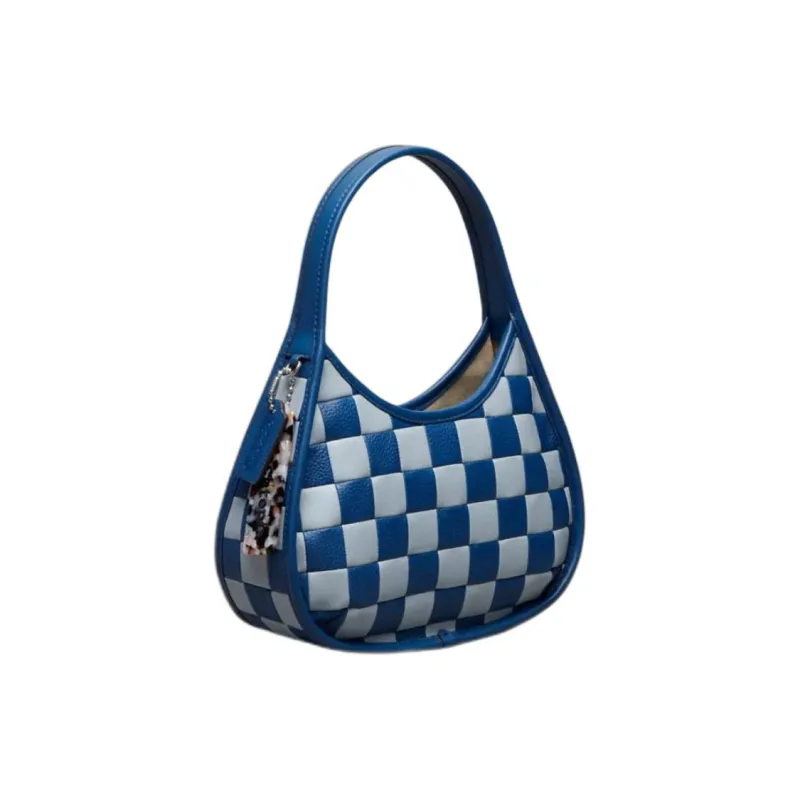 COACH Ergo Upcrafted™ Leather Shoulder Bag Trumpets Women's Gray Blue-1
