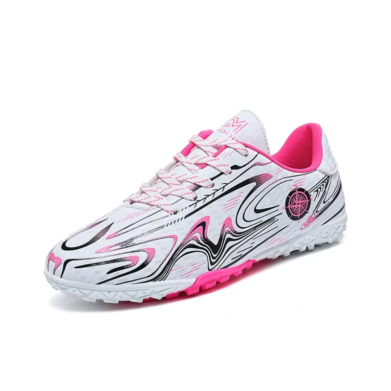 LONGDUIZHANG Soccer Shoes Unisex Low Top Black Sky Blue/Black Pink/White Moon/White Gold-17