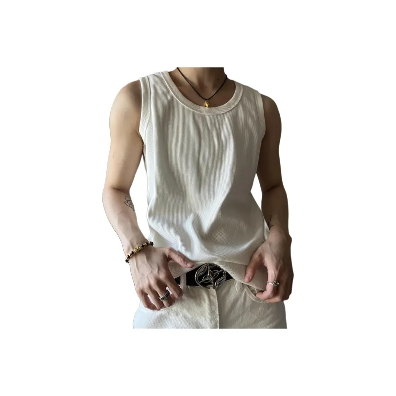 CORNILOT Tank Tops Unisex White-0