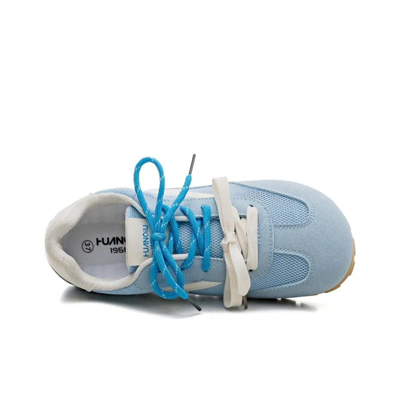 HUANQIU Shock Absorbers Slip Resistant Breathable Low Top Casual Shoes Women's Blue-2