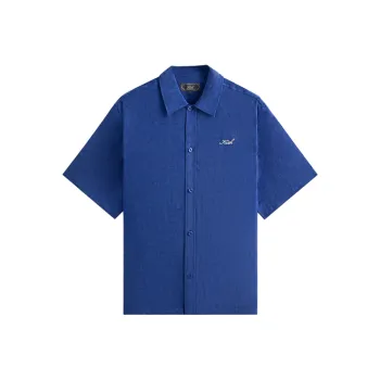 KITH Cupro Linen Short Sleeve Boxy Collared Overshirt