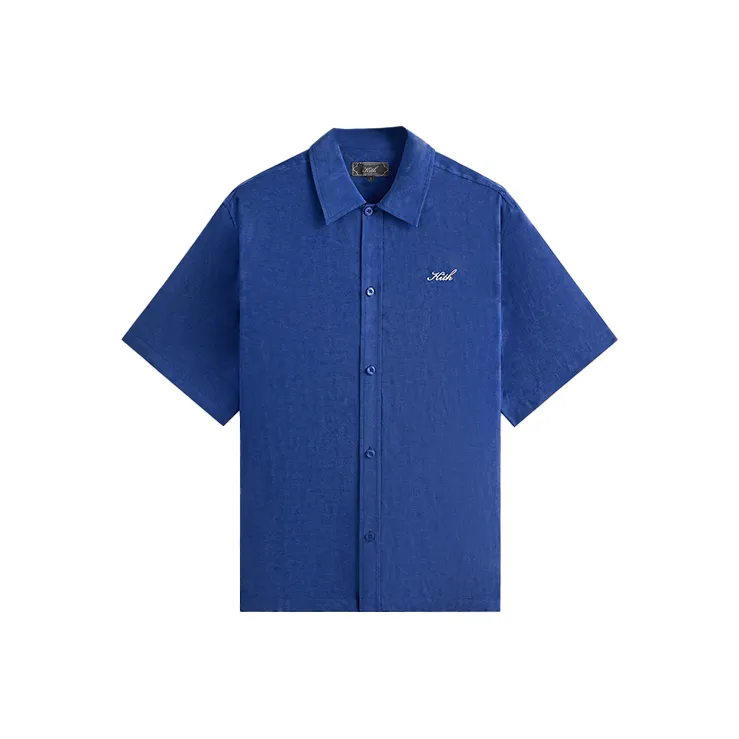 KITH Cupro Linen Short Sleeve Boxy Collared Overshirt-0