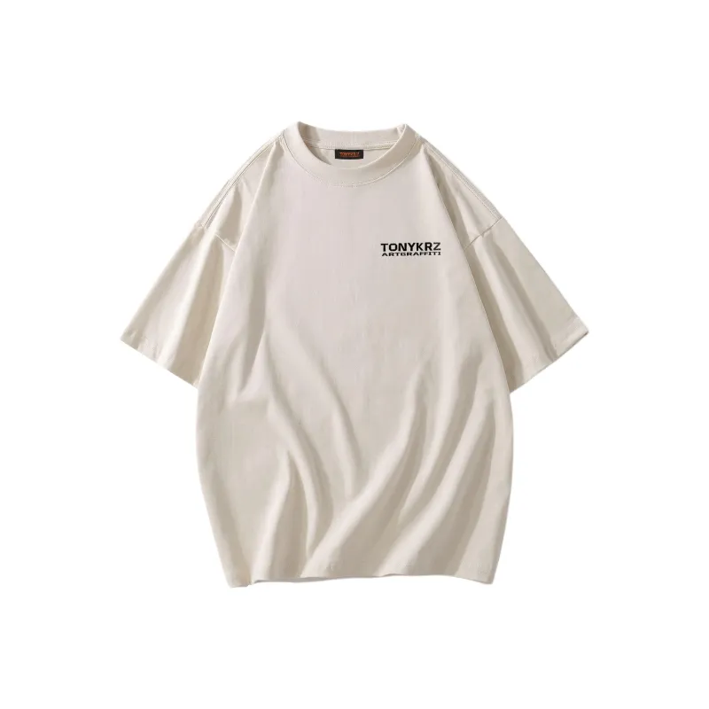 TONYKRZ T Shirt Unisex Light Beige Apricot-0