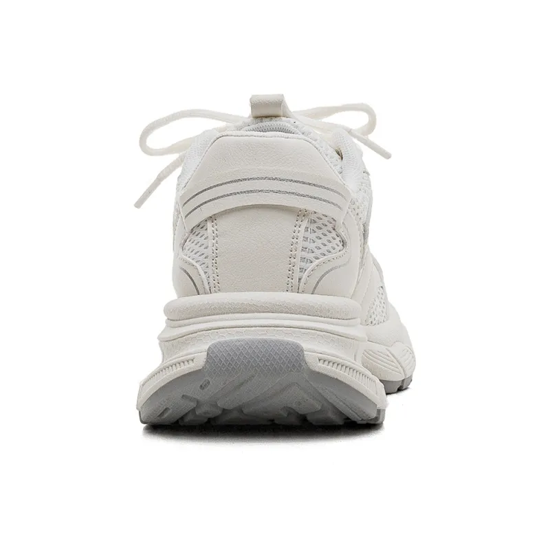 HUANQIU Shock Absorbers With Slip Resistant And Abrasion Resistant Properties Low Top Chunky Sneakers Women's Beige-3