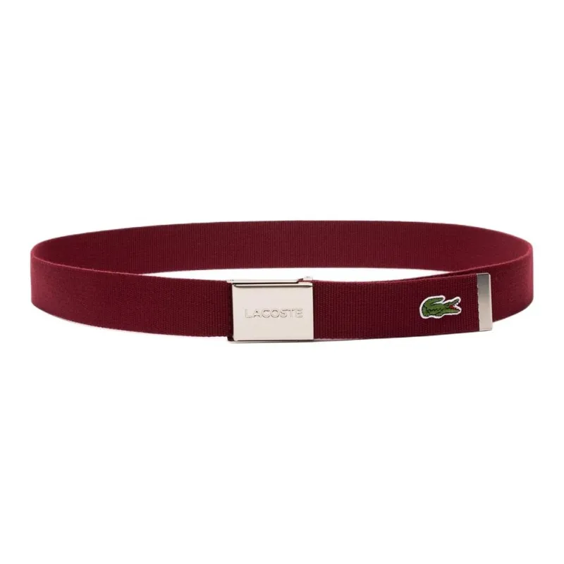 LACOSTE Rayon Belt Unisex Red Width 4cm-1