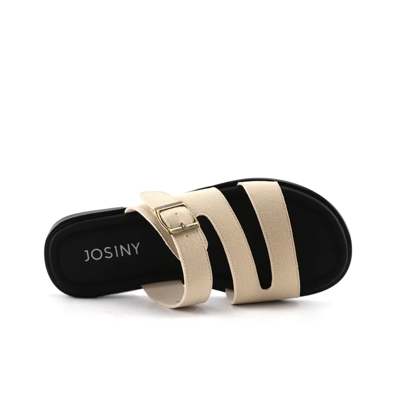 JOSINY Slide Slippers Women's Ecru-4