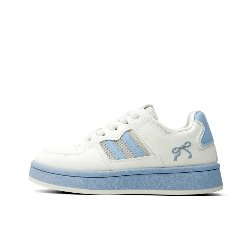 Mengsai Cushioning, Wear Resistant Low Top Skateboard Shoes Women's Beige Blue-0