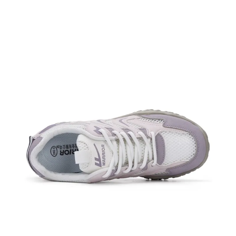 Warrior Abrasion Resistant Slip Resistant Low Top Casual Shoes Women's Light Pink Beige Purple-3