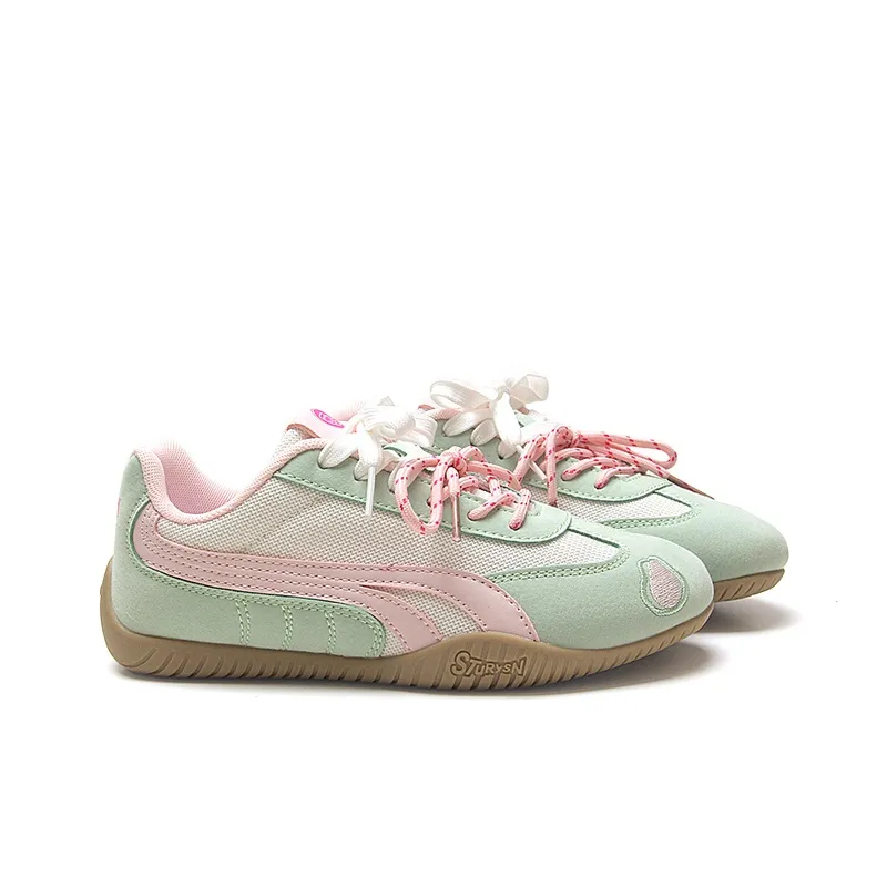 STUR YSN Low Top Skateboard Shoes Women's Pea Green-4