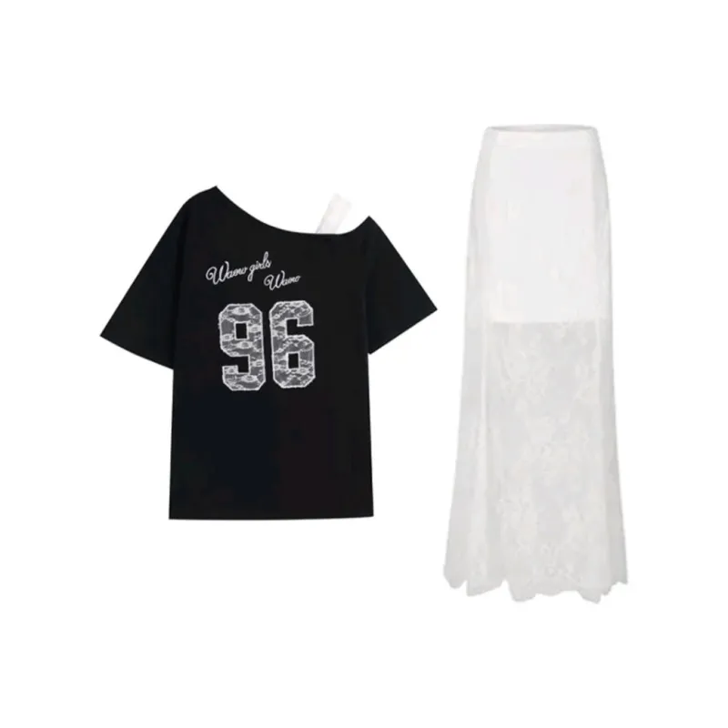 PZGE Two Piece Skirt Sets Women's-0