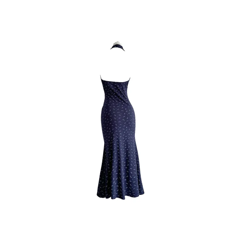 PZGE Sleeveless Dresses Women's Blue Dress-1