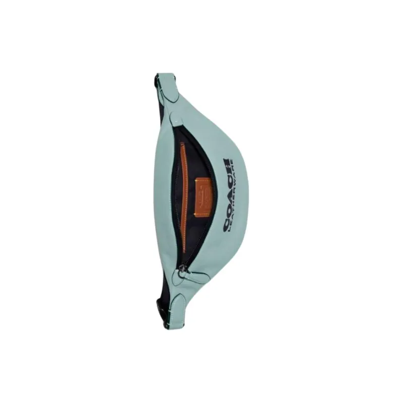 COACH Charter Soft Polished Pebble Leather Fanny Pack Unisex Aqua Green-2