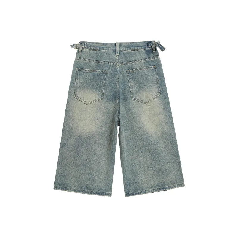 TONYKRZ Denim Shorts Unisex Washed Blue-6