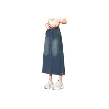 Tonlion Denim Long Skirt Women's