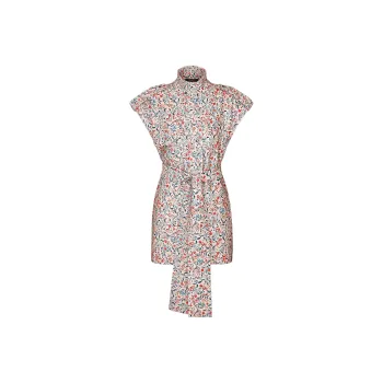 LOUIS VUITTON Monogram Bloom Belted Dress