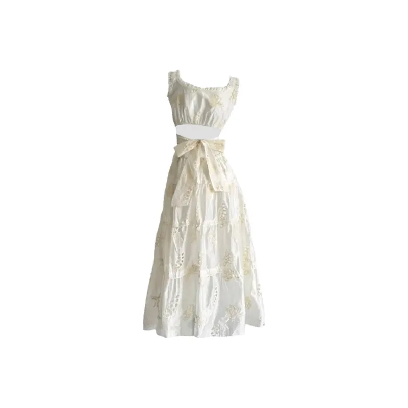 PZGE Slip Dresses Women's White-1