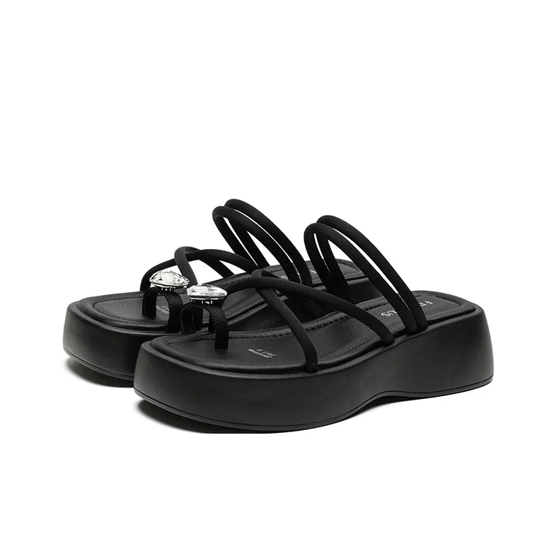 FIVE PLUS Slide Slippers Women's Black-2