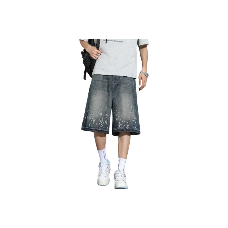 7 SEVFUN Denim Shorts Unisex Vintage Blue-0