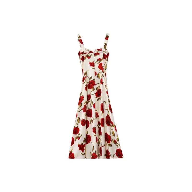 PUREIDOL Slip Dresses Women's Red-1