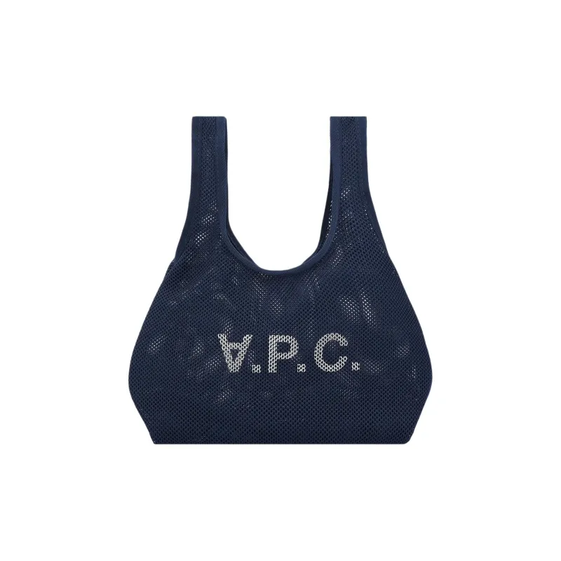 A.P.C Cut Out Design Tote Bag, Shopping Bag, Handbag Mini Unisex Night Blue-0